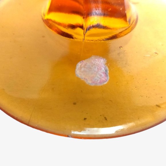 Vintage MCM Italian Amber Glass Handkerchief Vase - Picture 6 of 6